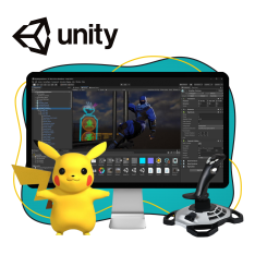 Мир игр на Unity 2D на популярном движке + AI-помощники - КИБЕРшкола программирования для детей, компьютерные курсы для школьников, начинающих и подростков - KIBERone г. Бибирево