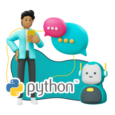 Умный чат-бот на Python - КИБЕРшкола программирования для детей, компьютерные курсы для школьников, начинающих и подростков - KIBERone г. Бибирево