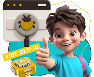 Тестирование & Vibe Debug. Охотники за багами - КИБЕРшкола программирования для детей, компьютерные курсы для школьников, начинающих и подростков - KIBERone г. Бибирево